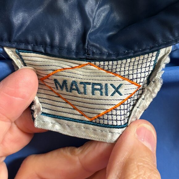 VTG 80s MATRIX All Nylon Full Zip Lightweight Colorblock Windbreaker Hoodie SZ M - Picture 6 of 9